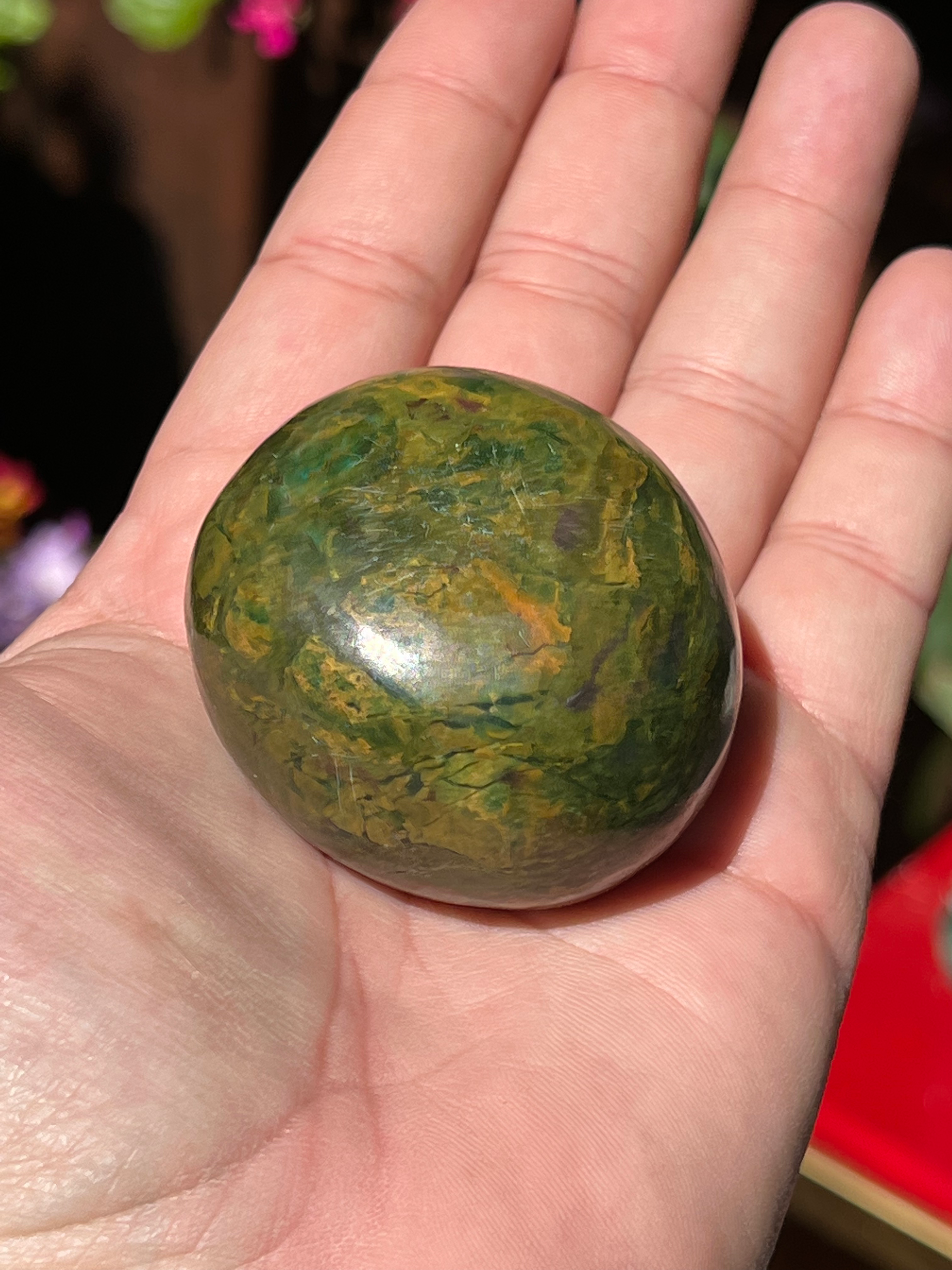 Verdite Palm Stone