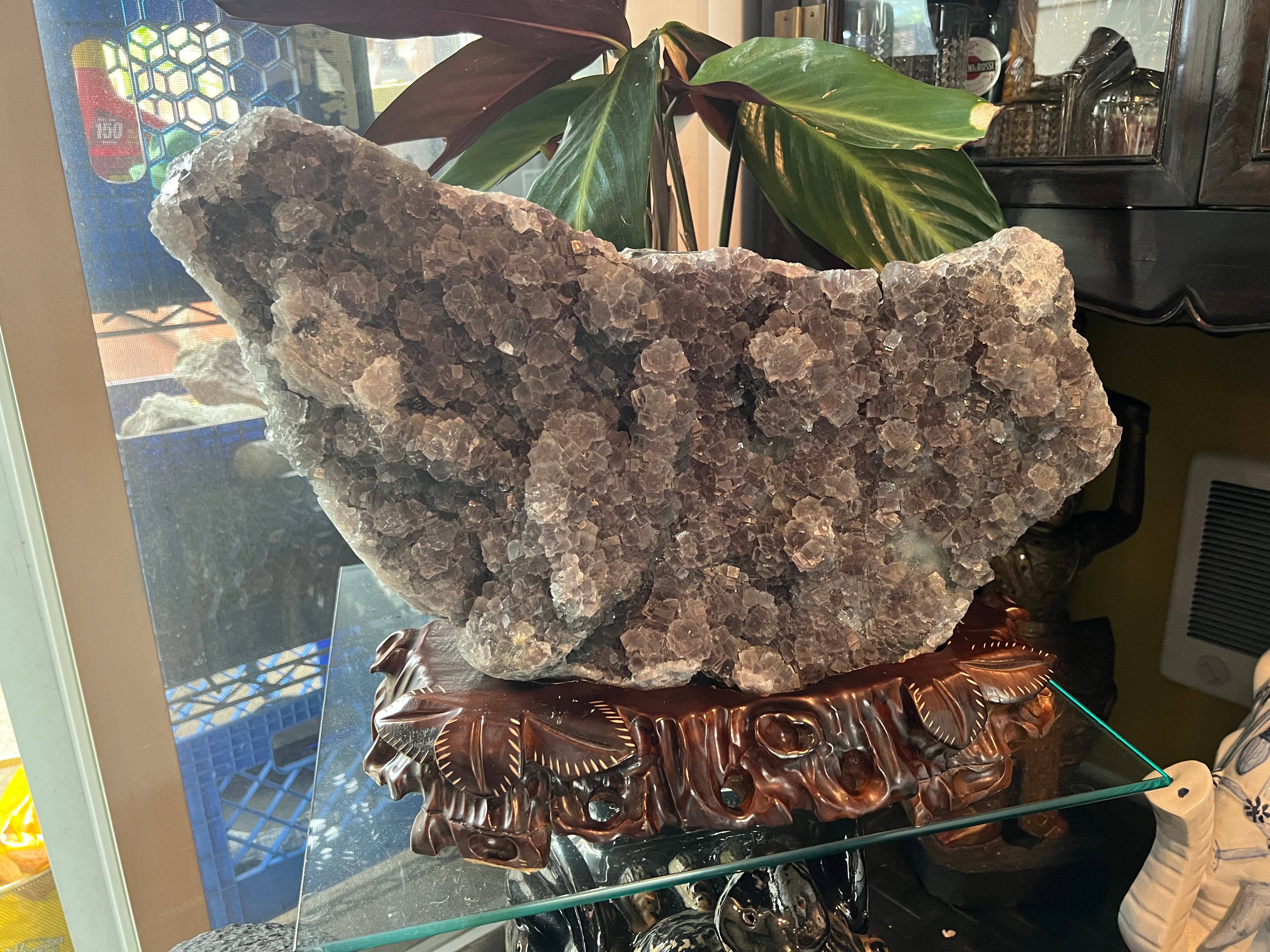 XL Cubic Green Fluorite on Matrix