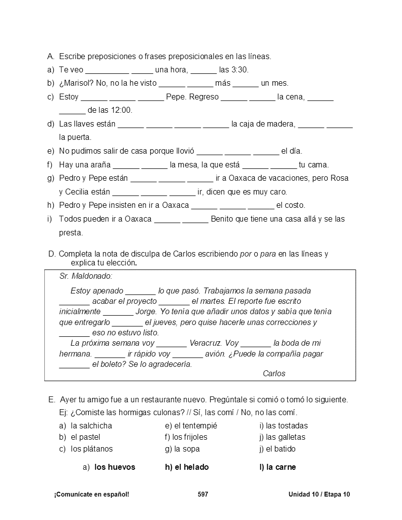 Thumbnail: Comunícate en español—Book 10 (Unidad 10)