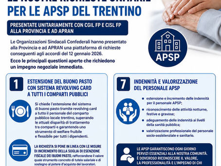📢 APSP DEL TRENTINO: LE RICHIESTE C’ERANO GIÀ. ORA SERVONO RISPOSTE IN ASSESTAMENTO DI BILANCIO 2026