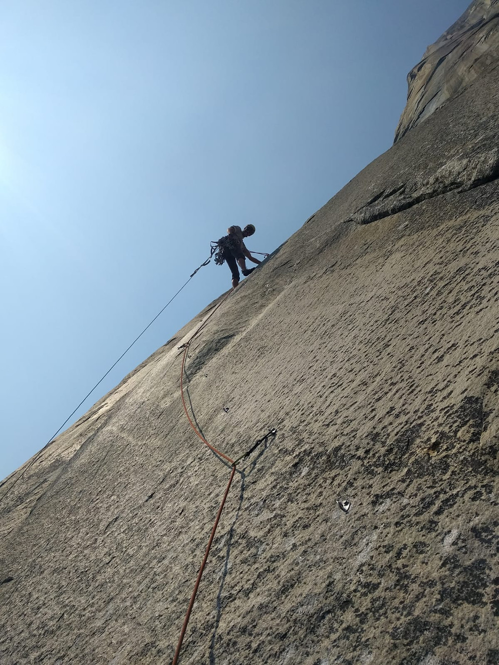 Climbing the Nose of El Capitan, Pitch 14.