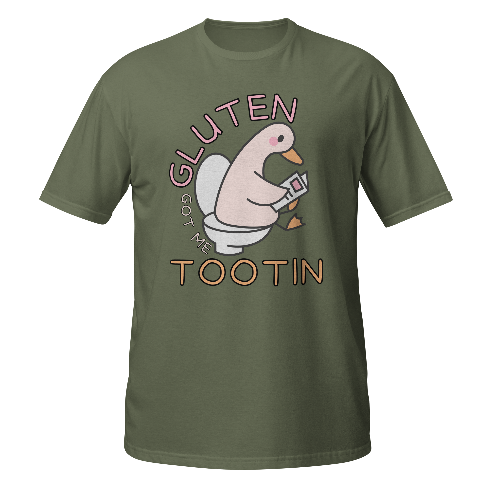 Funny Gluten Got Me Tootin Celiac Apparel Hilarious exchange T-Shirt