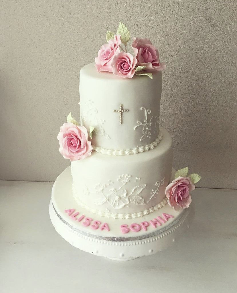 Kommunion Torte Rosen