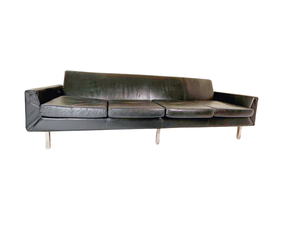 Thumbnail: Theo Ruth for Artifort, Model F410 Furniture Set, 1950s, Black Leather