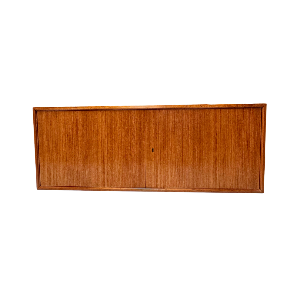 Thumbnail: WK Möbel Model 409 System:  8 cabinets and 3 wooden wall panels in Teak, 1960s
