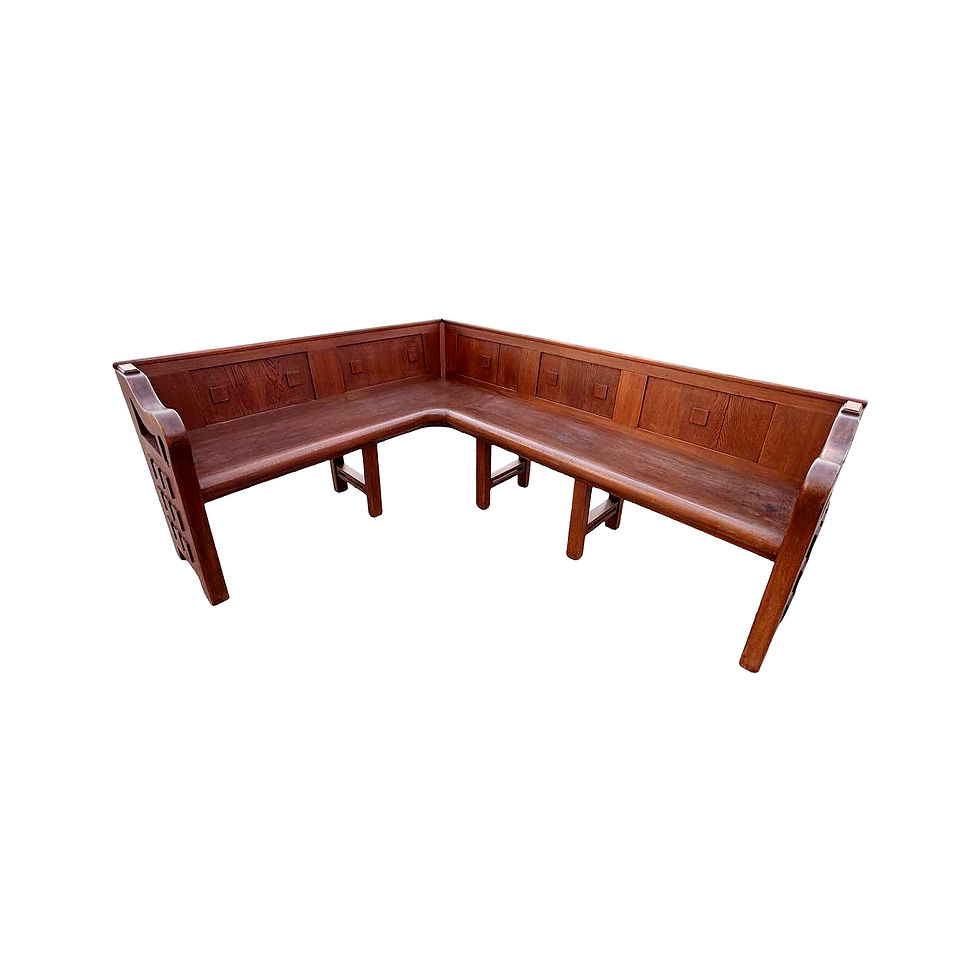 Thumbnail: Corner Bench in Art Nouveau Style, Attributed to Richard Riemerschmid, 1910s