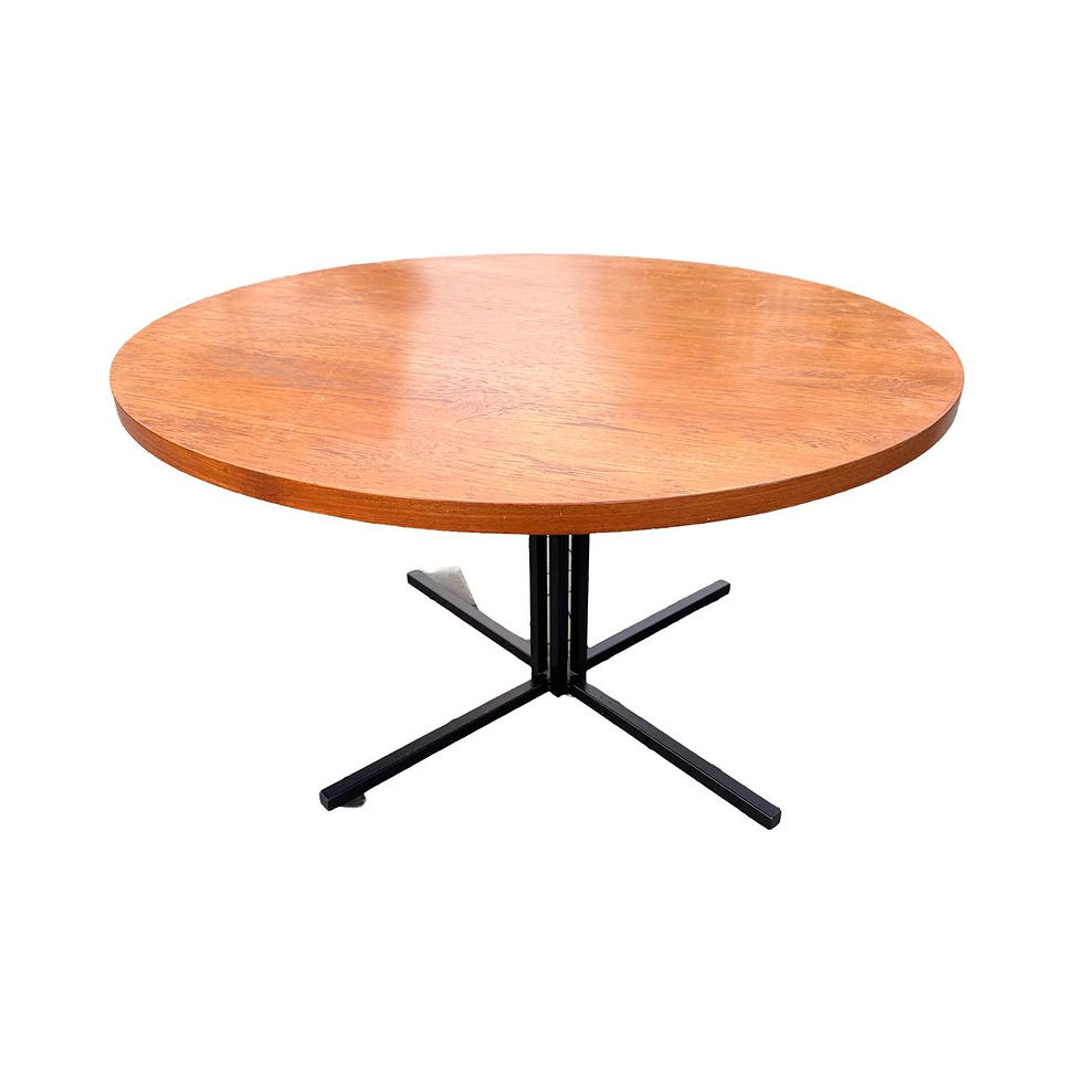 Miniaturbild: Runder Esstisch im Stil von Florence Knoll, 1950er–1960er Jahre