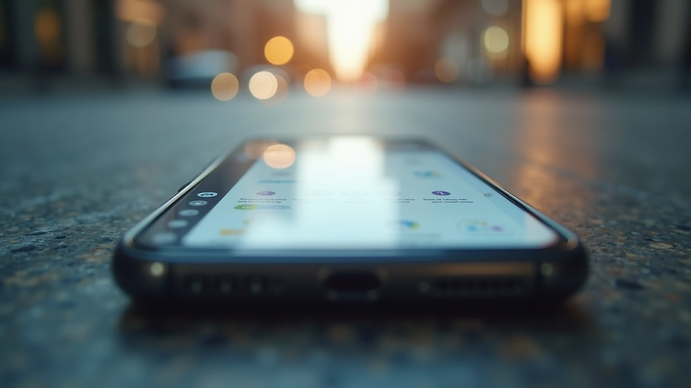 Eye-level view of a smartphone displaying a task management app
