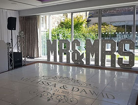 MR & MRS LED LETTERS HENSOL CASTLE