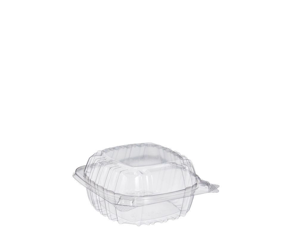 DINNERBOX HINGED PM MEDIUM BLACK/CLEAR