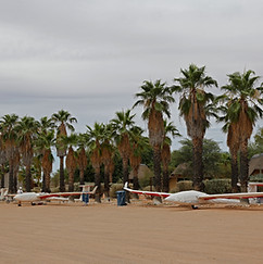 glider aeroplane on the ground