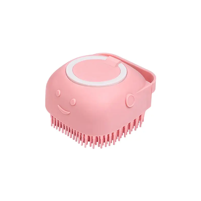Thumbnail: Dog Bathing Brush Pet Massage Brush Shampoo Dispenser Soft Silicone Brush Rubber