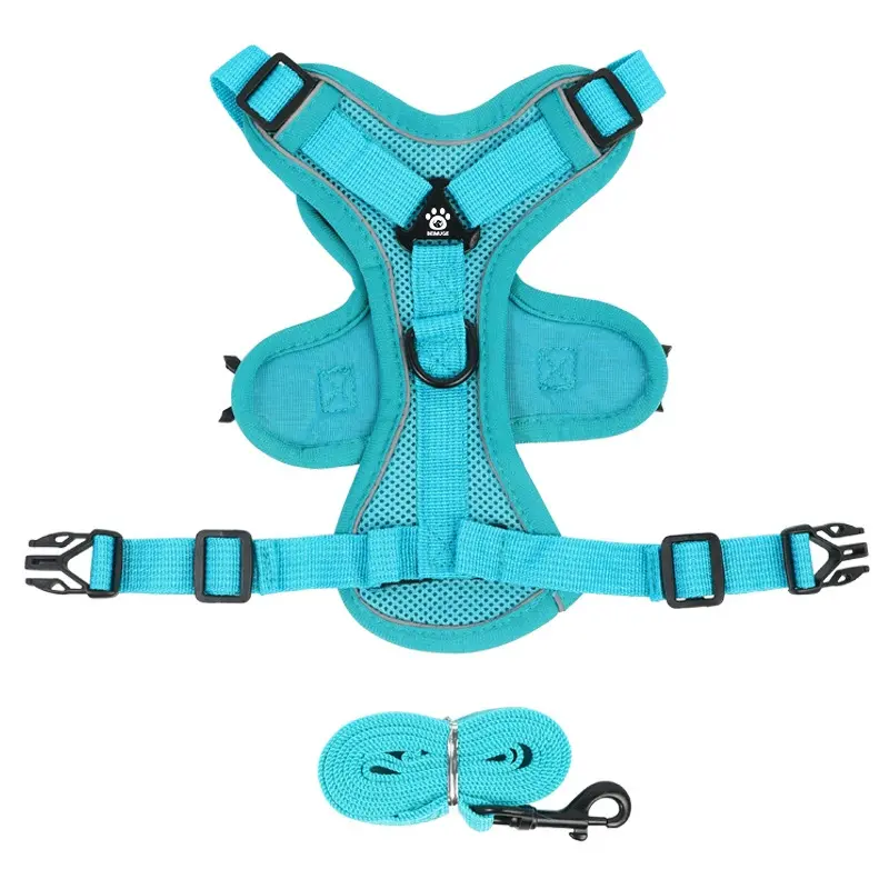 Thumbnail: No Pull Dog Harness and Leash Set Adjustable Pet Harness Vest for Small Dogs Cat