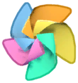 Pastel Rainbow Pinwheel