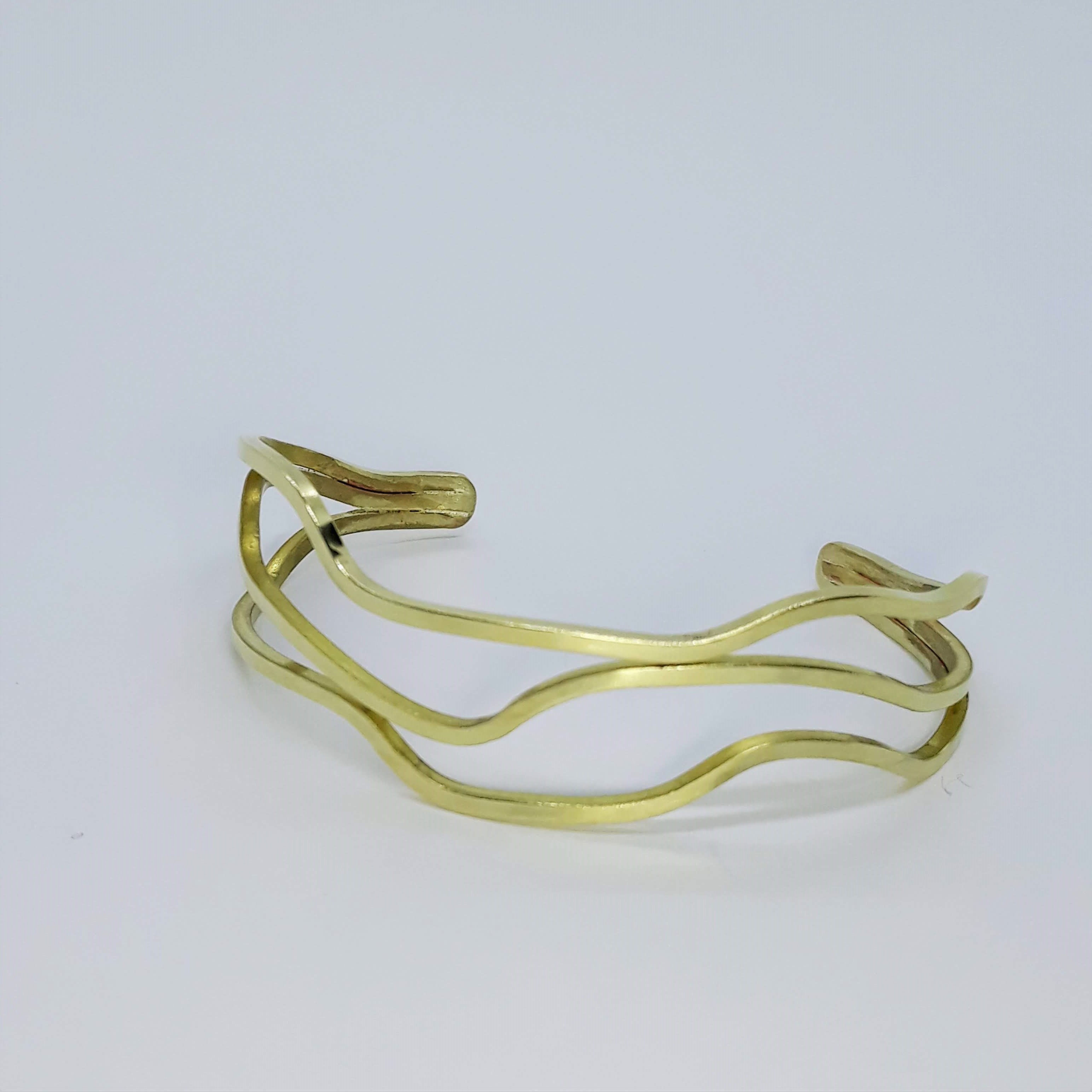 pulseira de fio de latao prata ou ouro  - atelie daniela magen