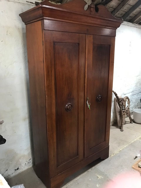 Two door  mahogany  wardrobe/standing cupboard 1880