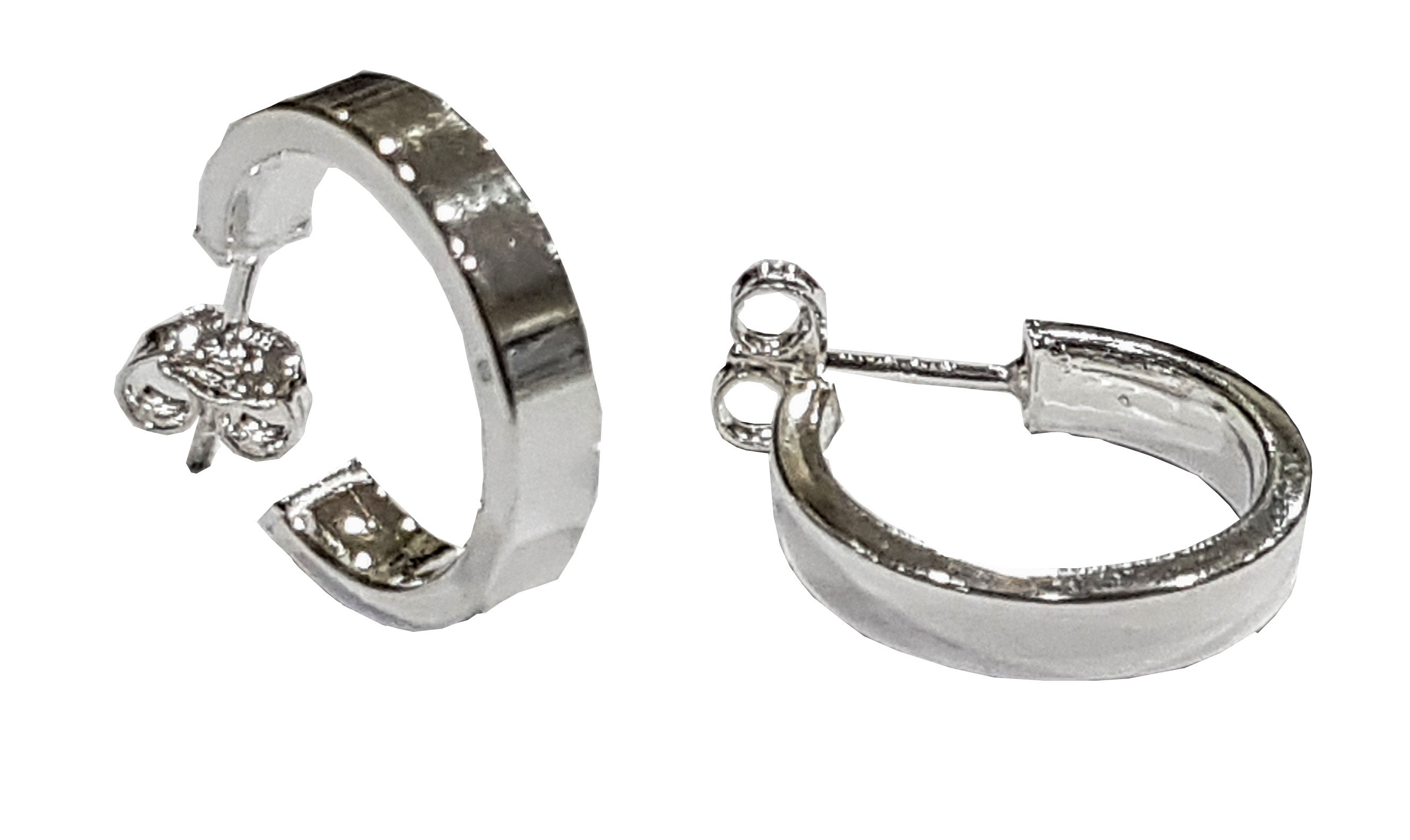 Aros en plata de ley