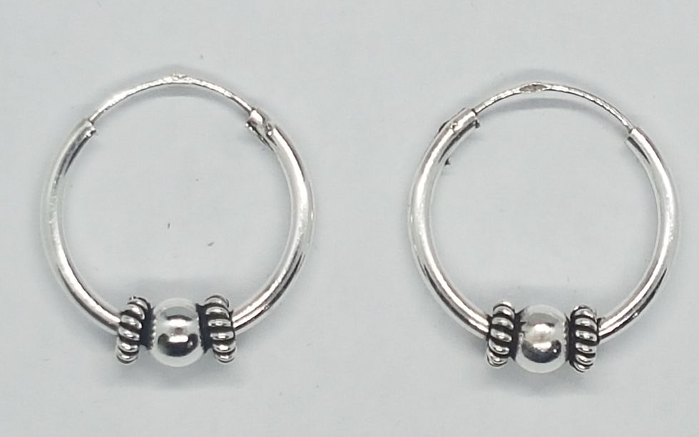 Miniatura: Aros diseño en plata de ley