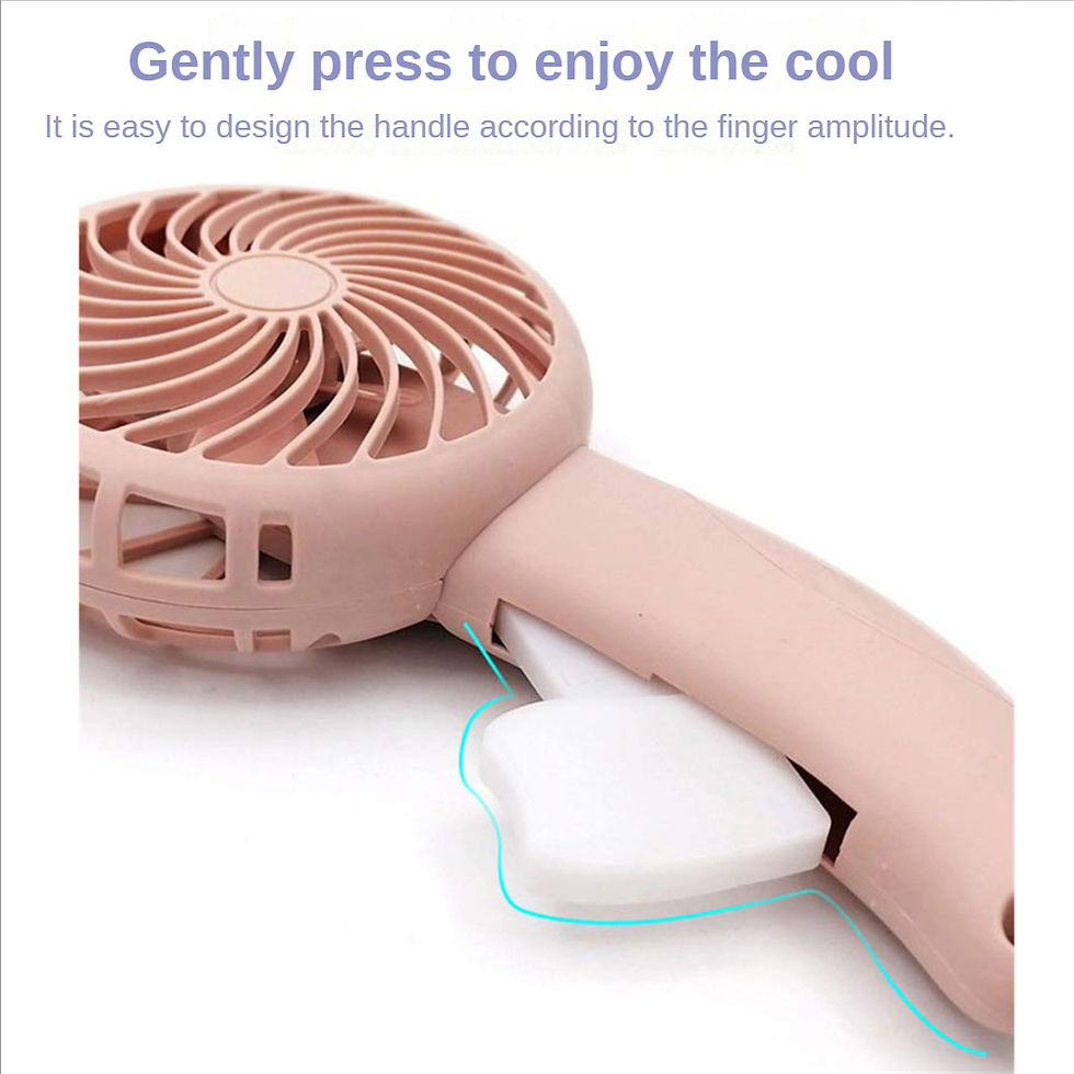 Thumbnail: Lovely Cat Hand Press Mini Fan for Kids (Portable Toy)