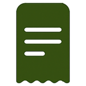  An icon depicting a transaction tracker, which is an exhausting way to manage money