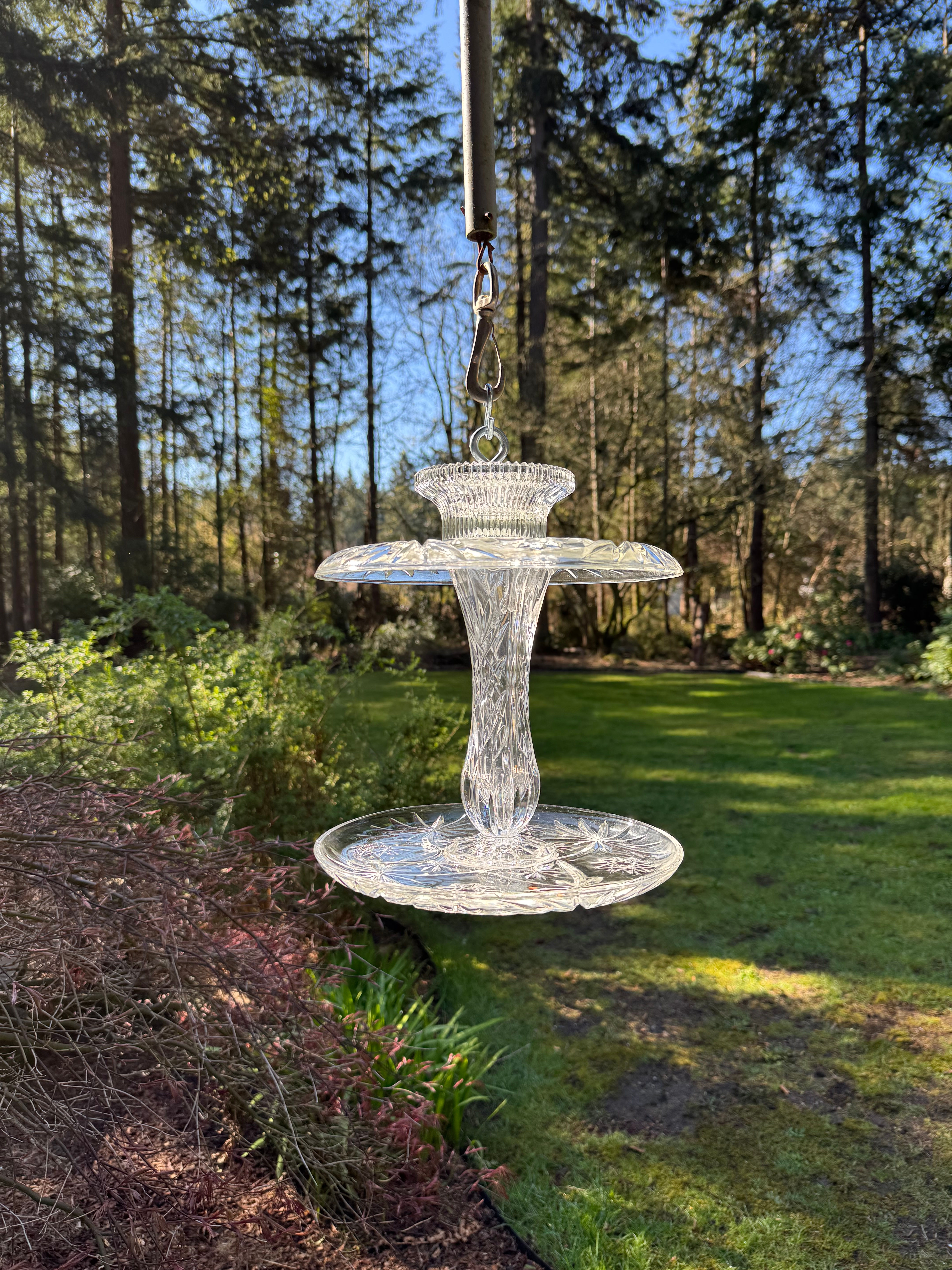 Starlight Pedestal hanging outdoors