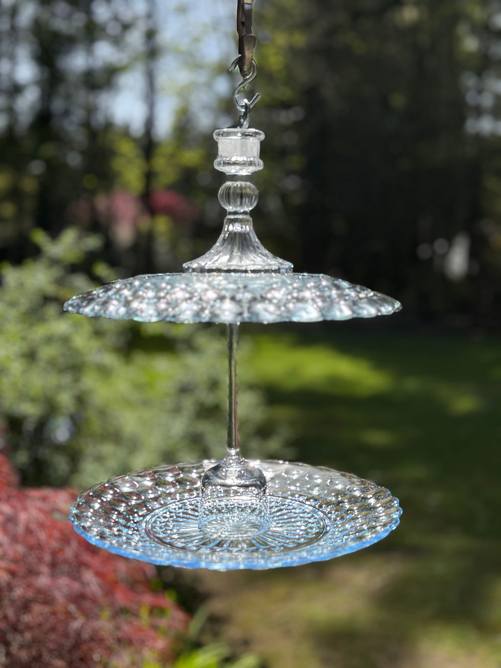 Sapphire Tiered Elegance glass decor