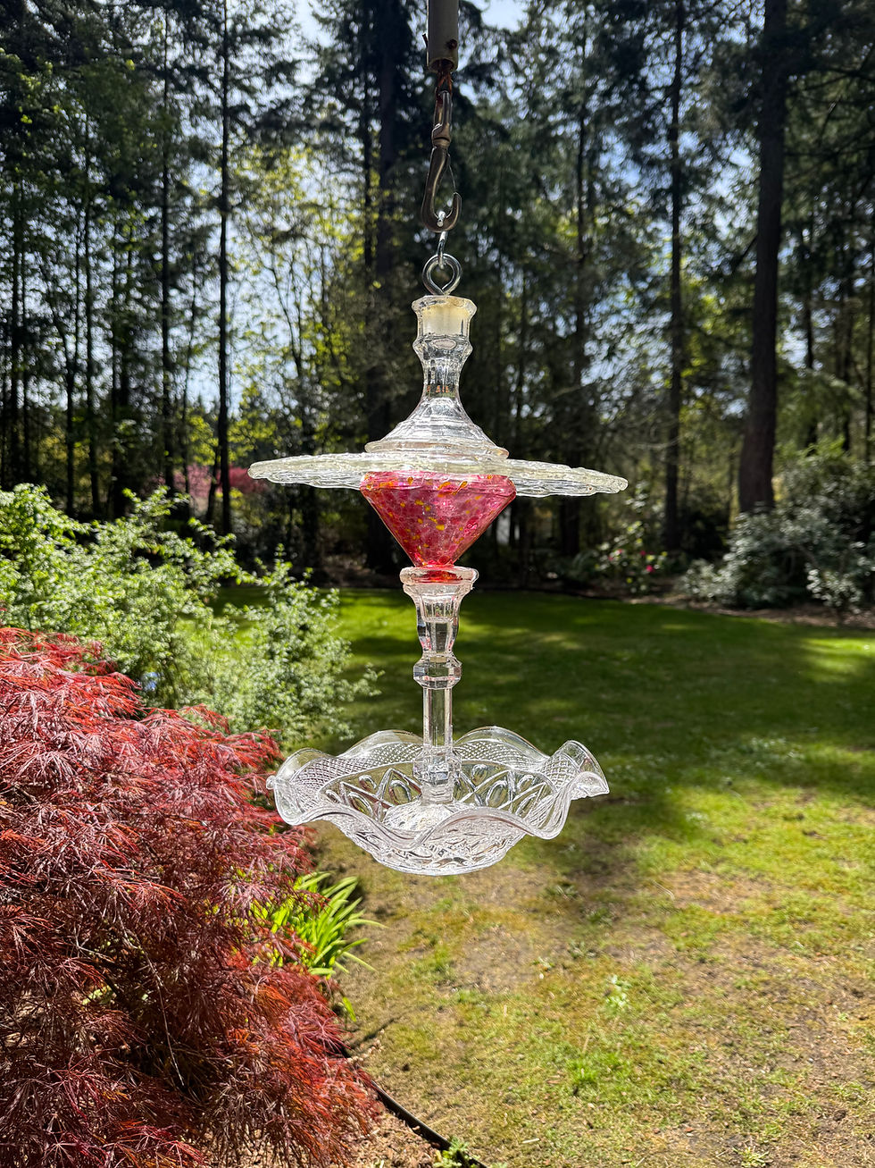 Crystal Bell Royale hanging among trees