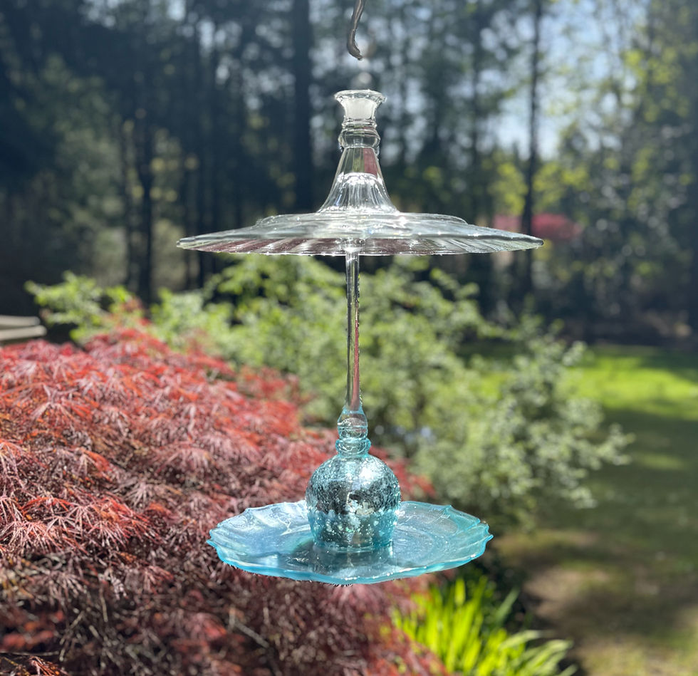 Azure Magic blue glass garden ornament
