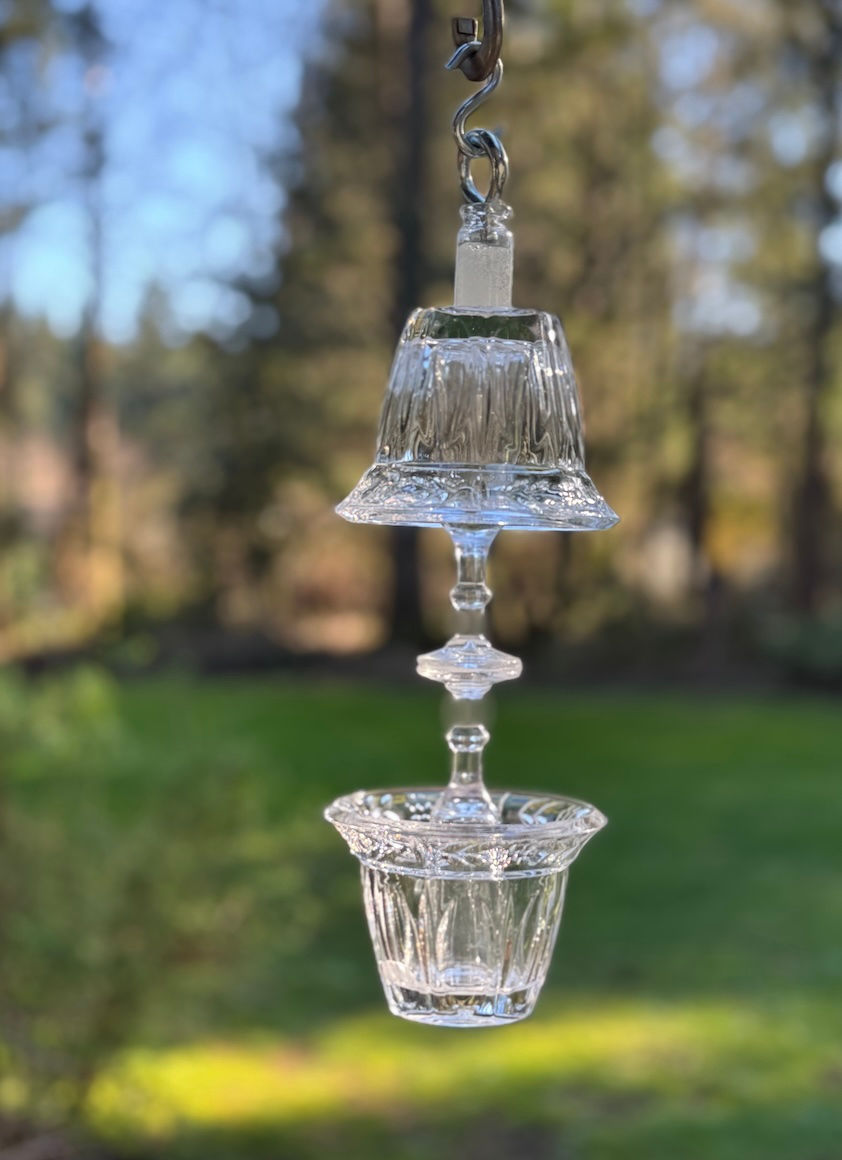 Hanging faceted crystal ornament