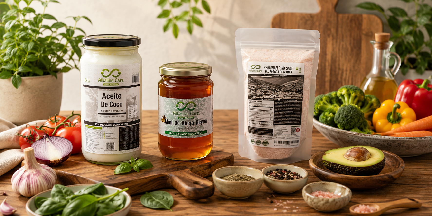 Variedad de alimentos saludables