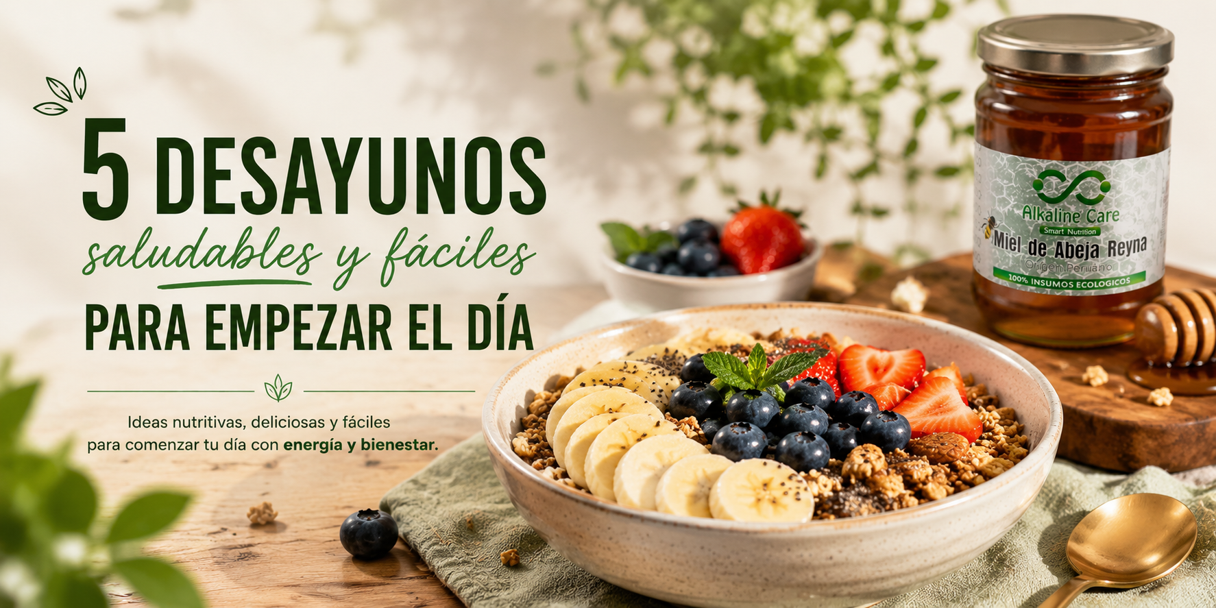 5 Desayunos saludables y fáciles con Alkaline Care