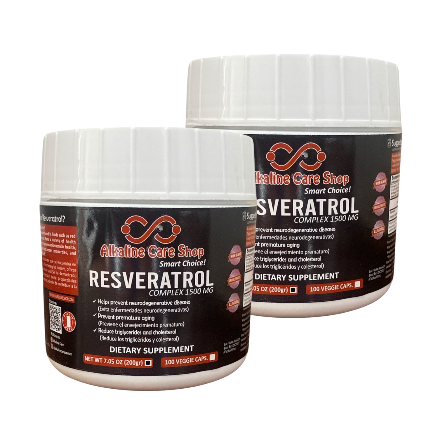 Resveratrol 2 Frascos 200gr