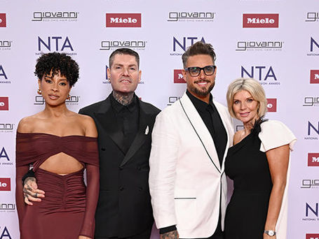 Shane Lynch & Sheena Lynch with Keith Duffy & Lisa Duffy at the National Television Awards 2025.