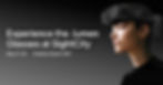 Promotional .lumen visual for SightCity 2026. A person is wearing the .lumen Glasses against a dark grey background. Large text reads: “Experience the .lumen Glasses at SightCity. May 27–29. Frankfurt, Booth 10O7."