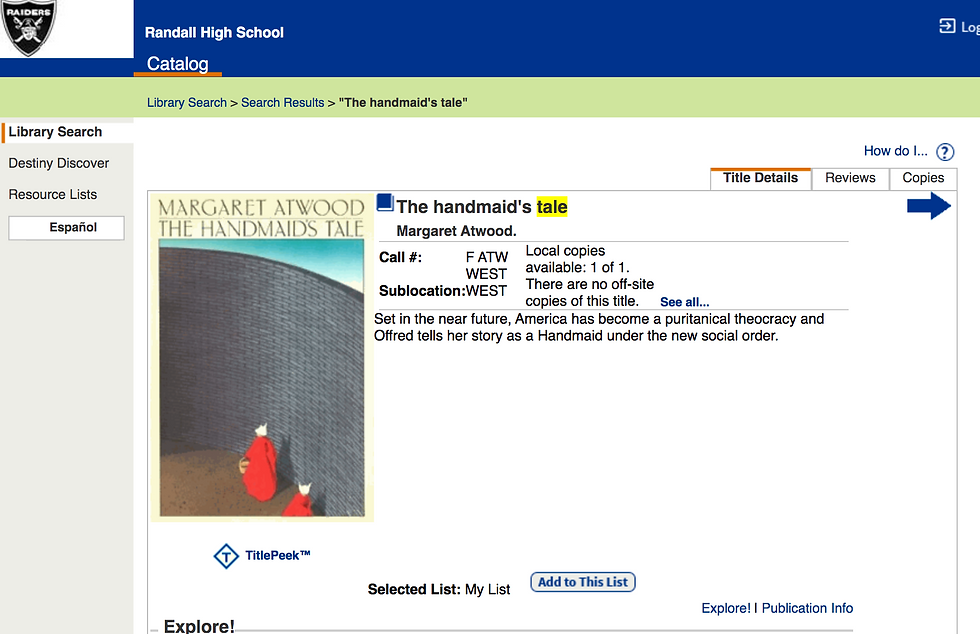 Thumbnail: The Handmaid's Tale