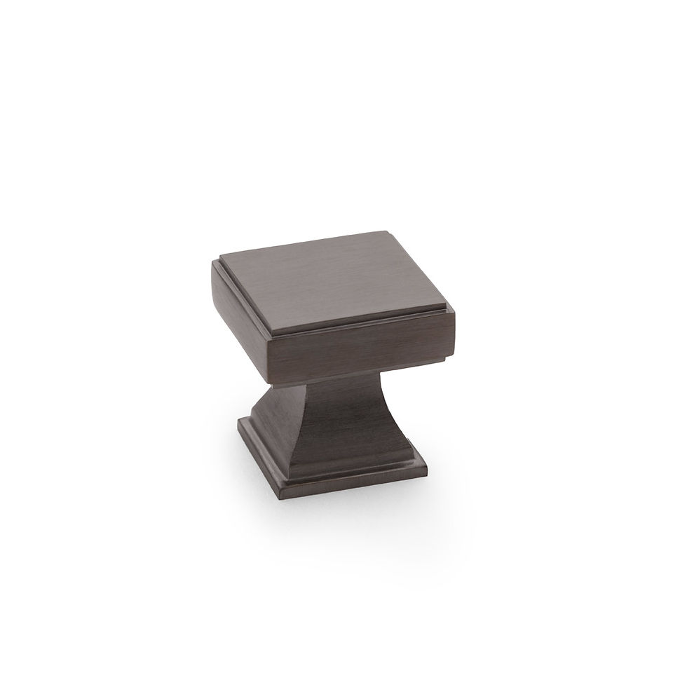 Thumbnail: Alexander & Wilks AW806‑30‑DBZPVD Jesper Square Cupboard Knob (30 mm width, 30 mm projection) in Dark Bronze PVD finish