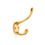 Thumbnail: polished brass unlacquered hat and coat hook