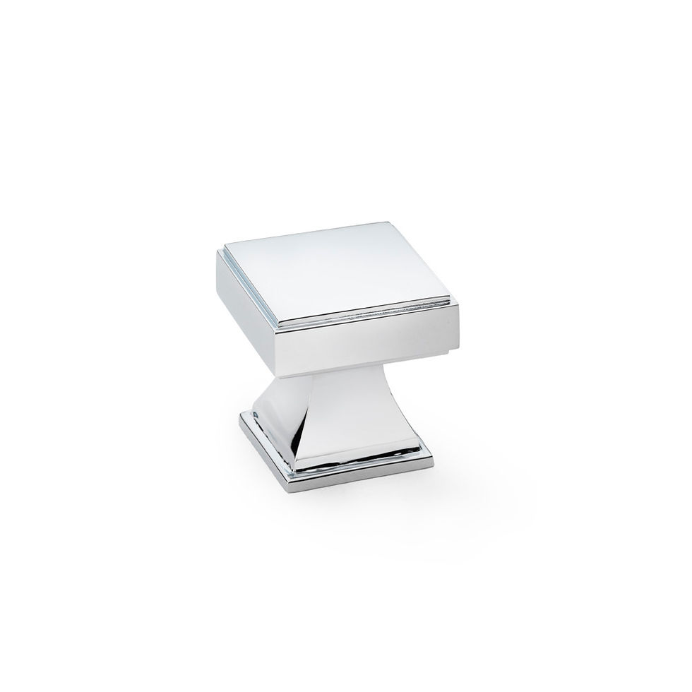Alexander & Wilks AW806‑30‑PC Jesper Square Cupboard Knob (30 mm width, 30 mm projection) in Polished Chrome finish
