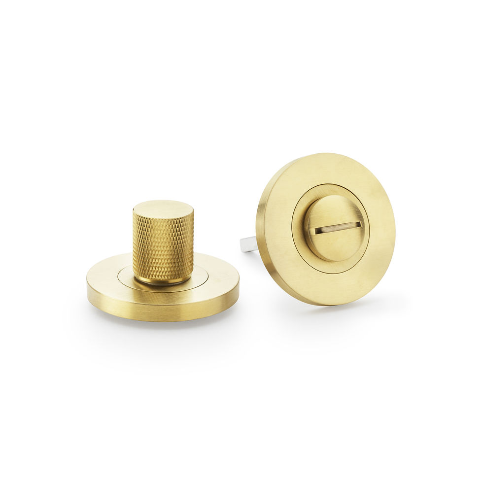 Thumbnail: antique brass thumbturn and Release (bathroom door lock)