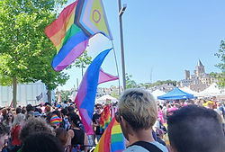 The Pride March started at 3:30 pm on Caen's peninsula