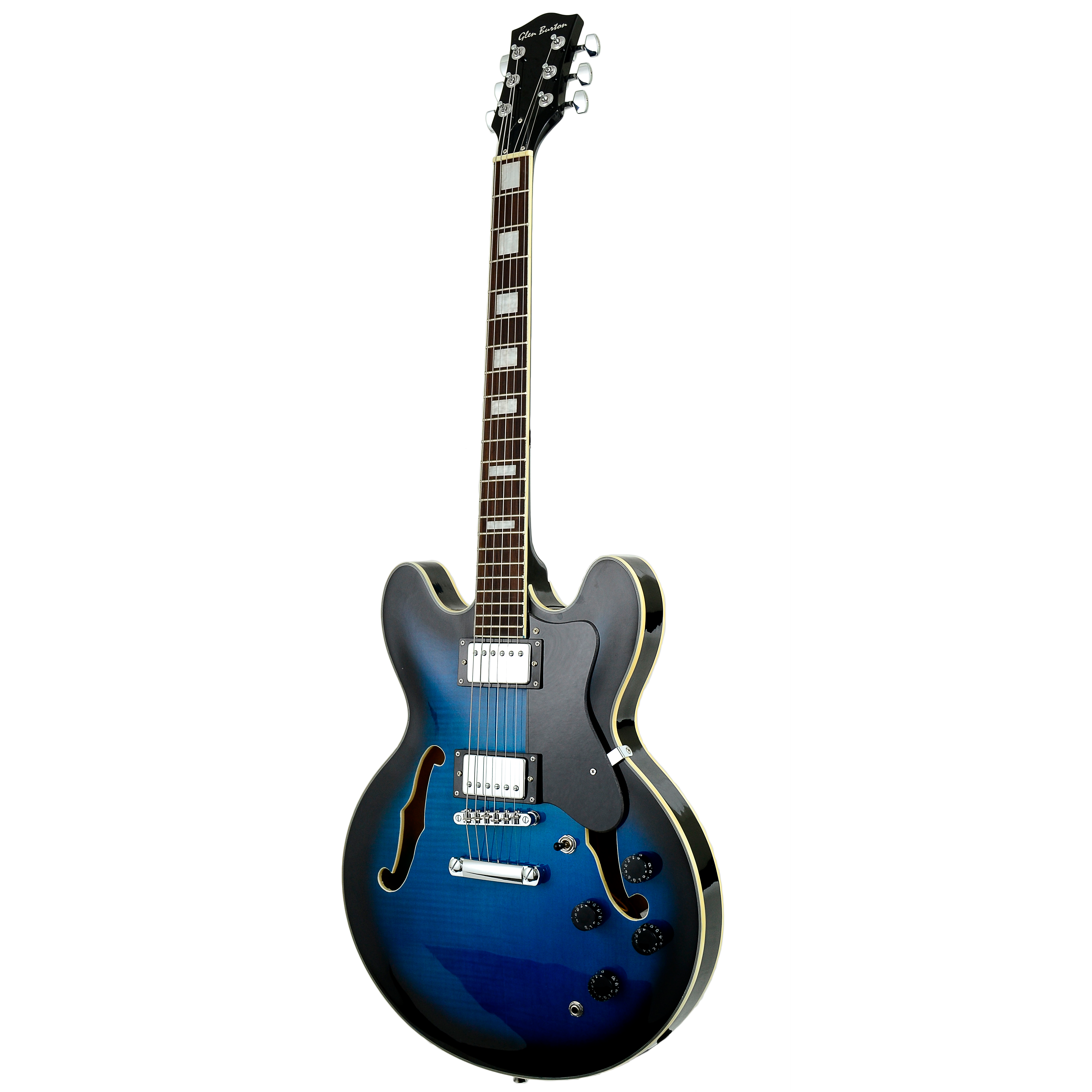 Glen Burton GBEH335-BLS Semi-Hollow Electric Guitar Blueburst