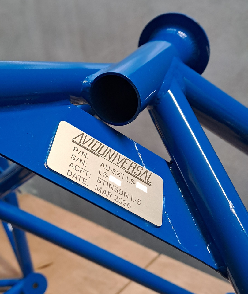 Identification plate installed on the finished structure.