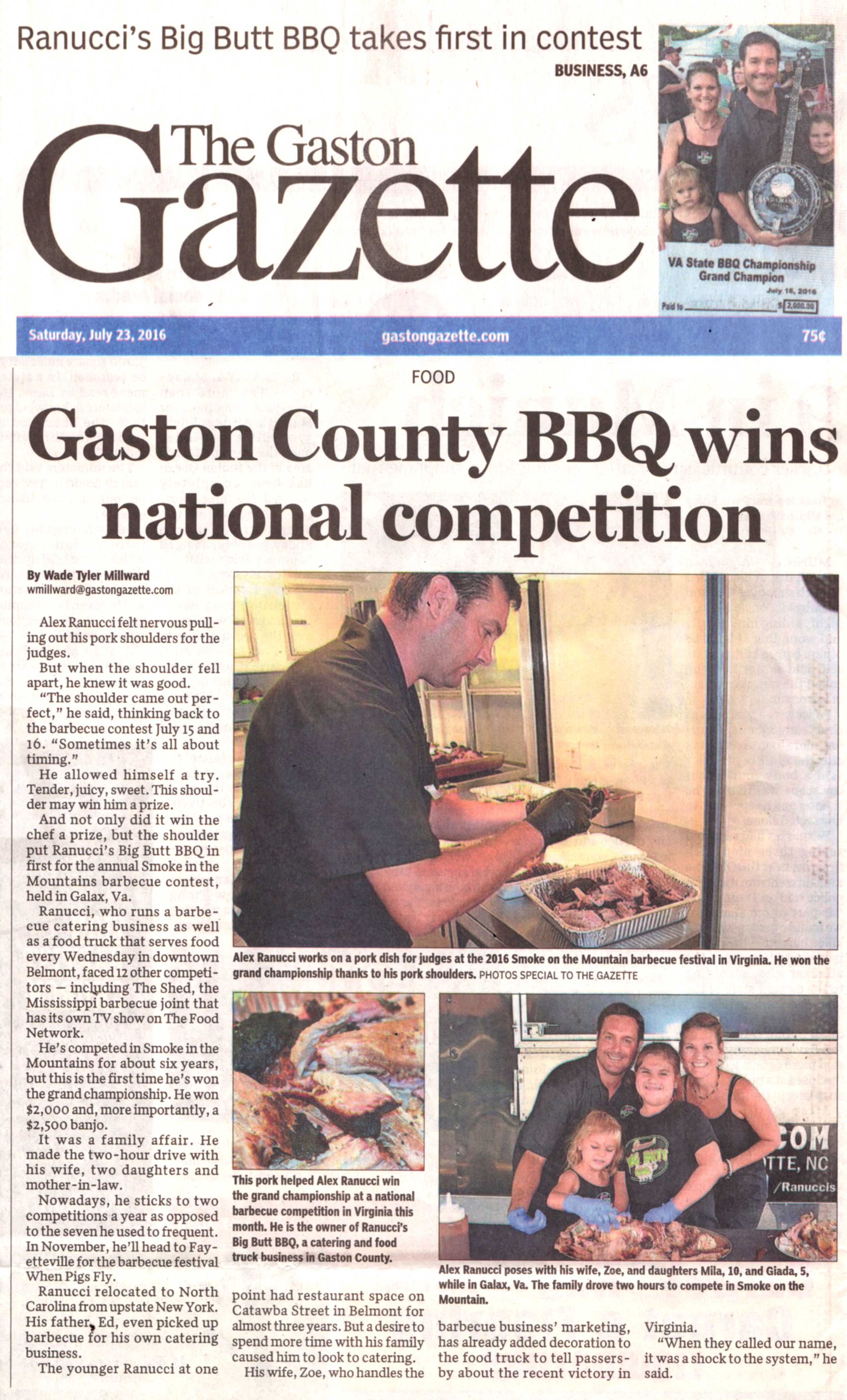 Gaston Gazette July 2016