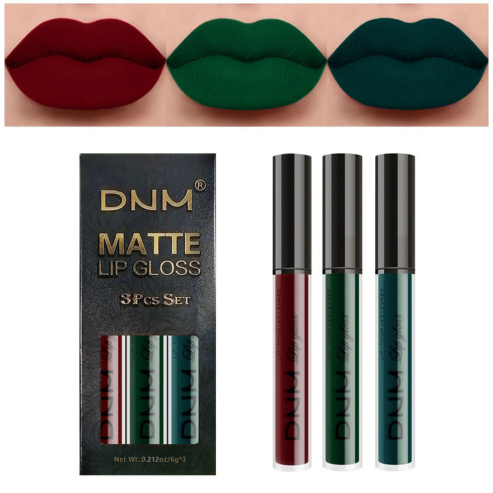 Thumbnail: DNM Non-Stick Lip Gloss 3-Piece Set - Matte Metallic