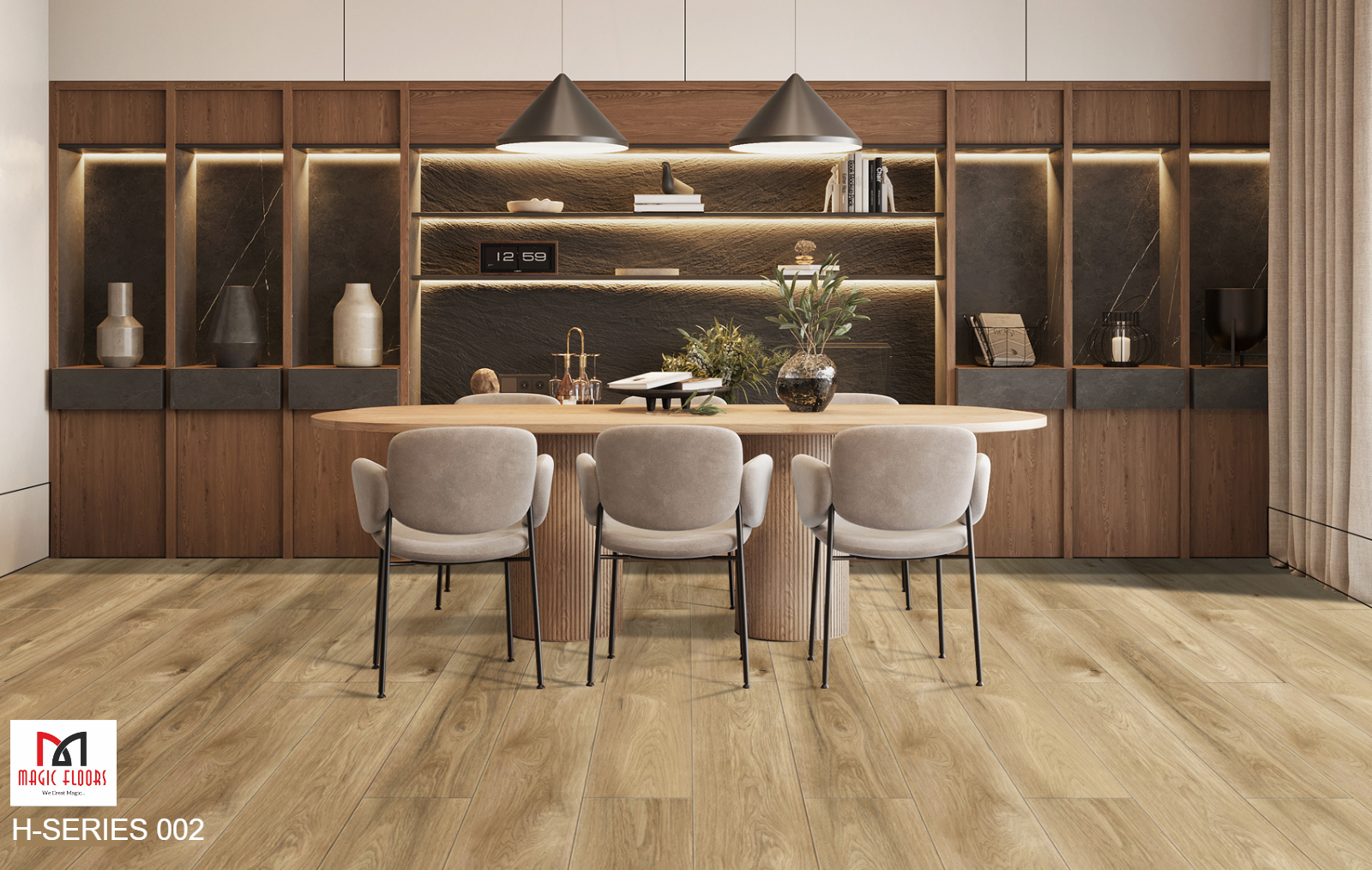 Magic Floors Premium H-Series 002 Luxury Laminate Wood Flooring