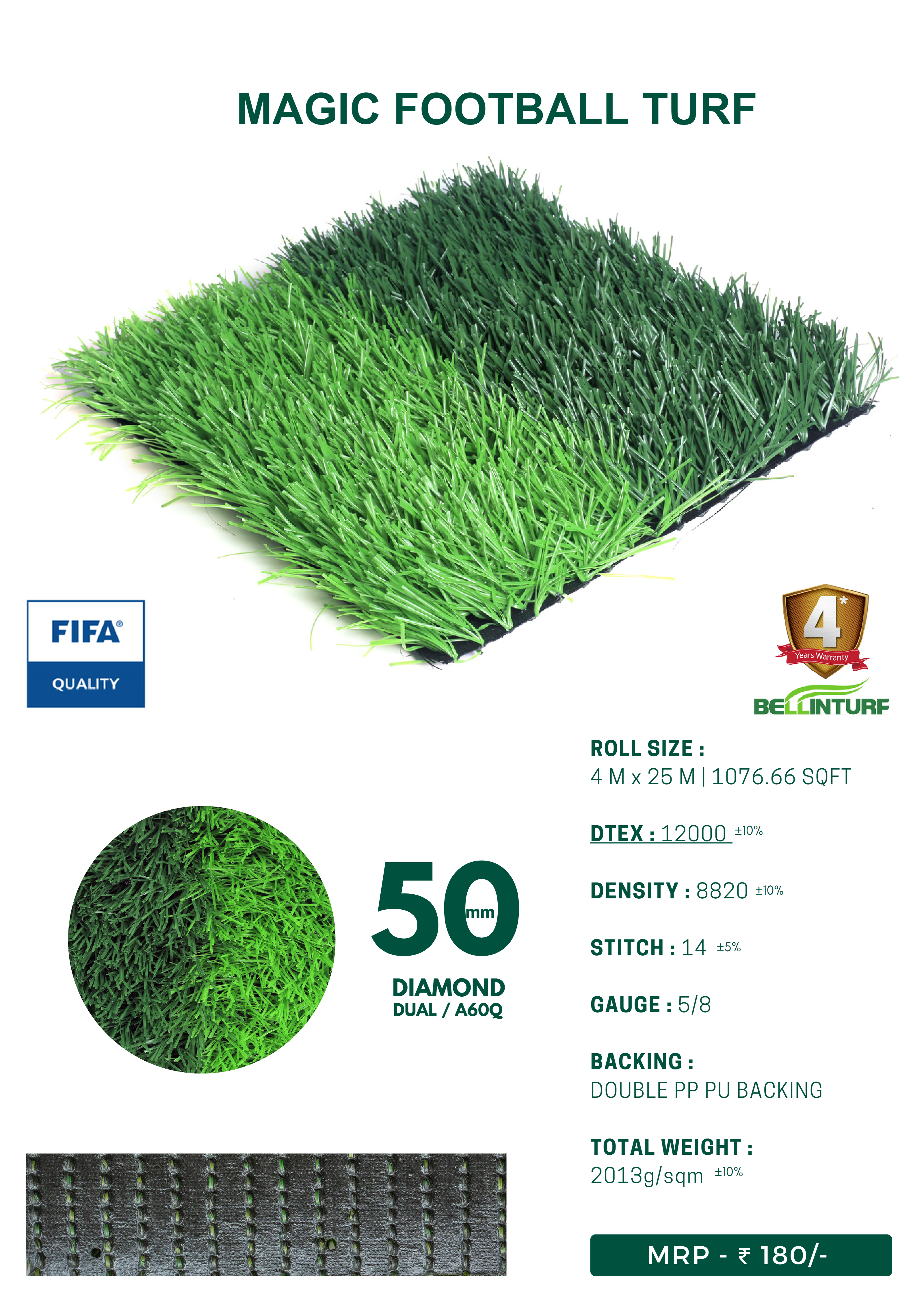 Magic Football Truf Diamond Dual 50mm