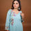 Thumbnail: D.No-3045 - Cotton Kurti Plazo Set with Chiffon Dupatta