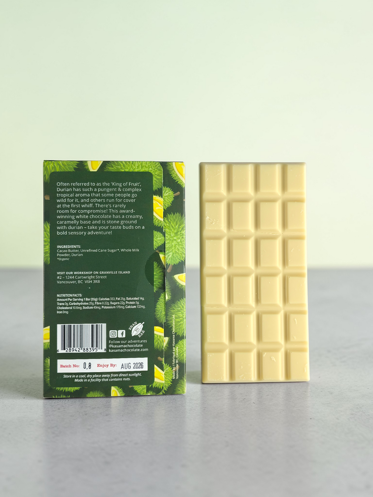 Kasama durian fruit white chocolate