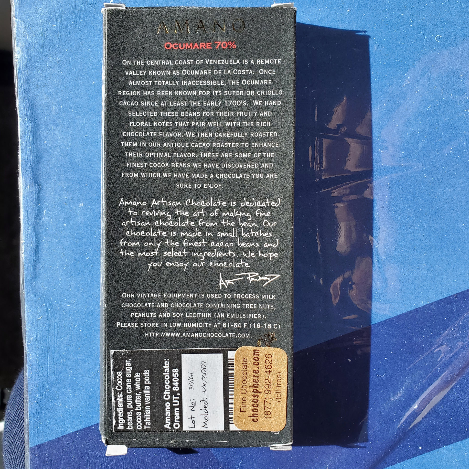 Amano Ocumare 70% Gran Cru Dark Chocolate