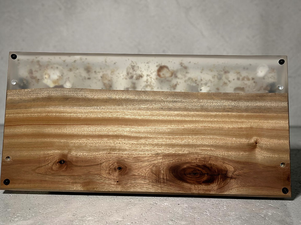 Thumbnail: Cutting board seaside themed matte black handles